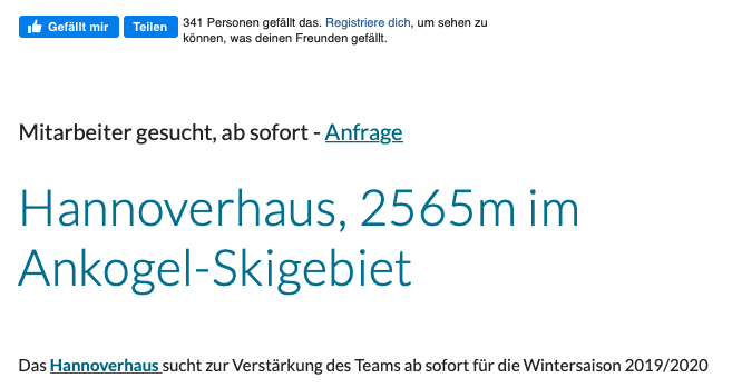 Mitarbeiter gesucht Hannoverhaus