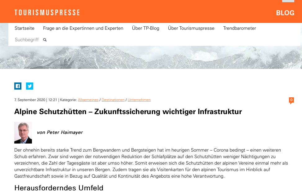 Alpine Schutzhütten – Zukunftssicherung