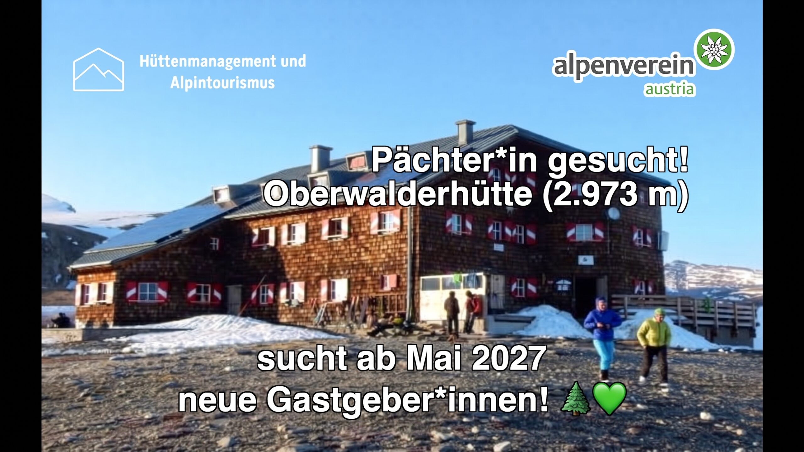 Pächter*in für die Oberwalderhütte gesucht – Mai 2027